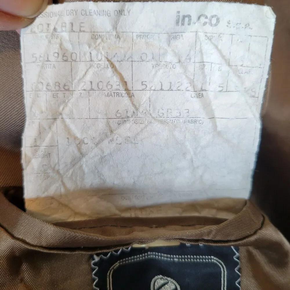 Ermengildo Zegna Mens Button Pocket Wool Blazer Size 42 Brown Career Sports Coat